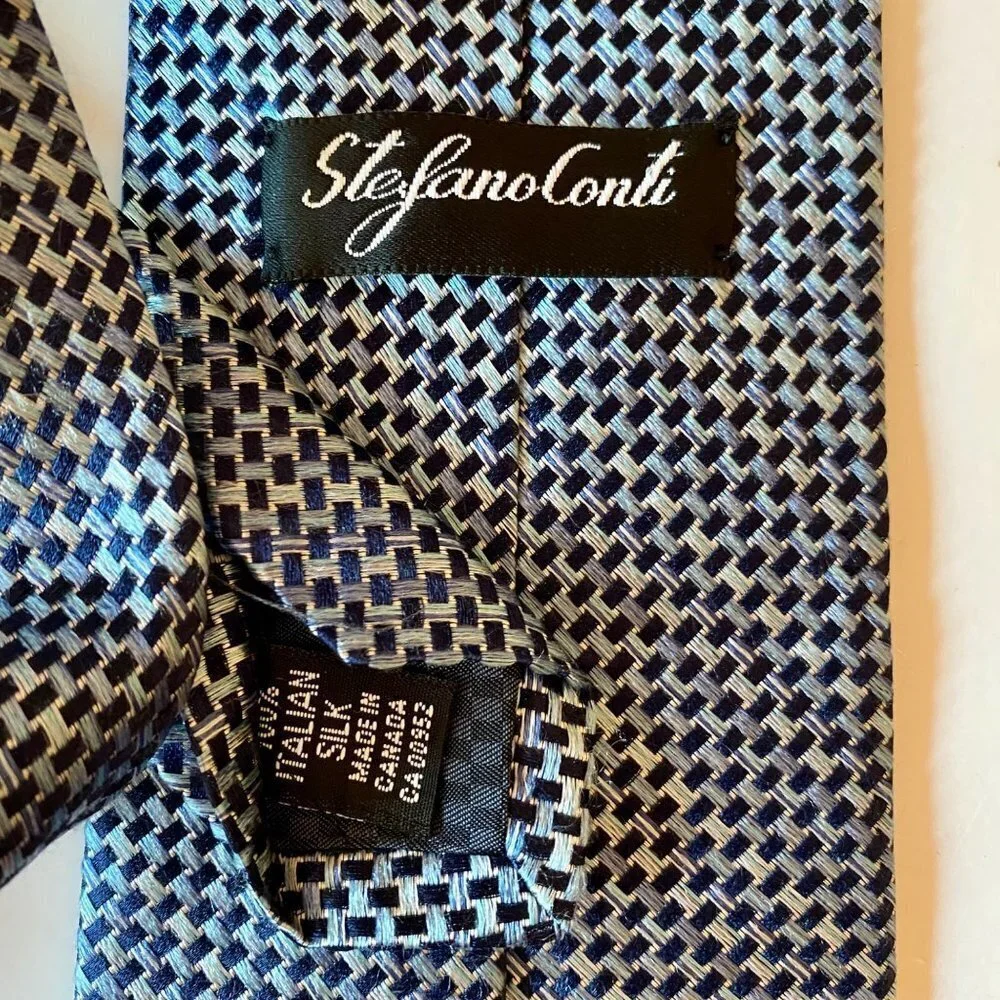 Stefano Conti Italian Silk Tie Blue